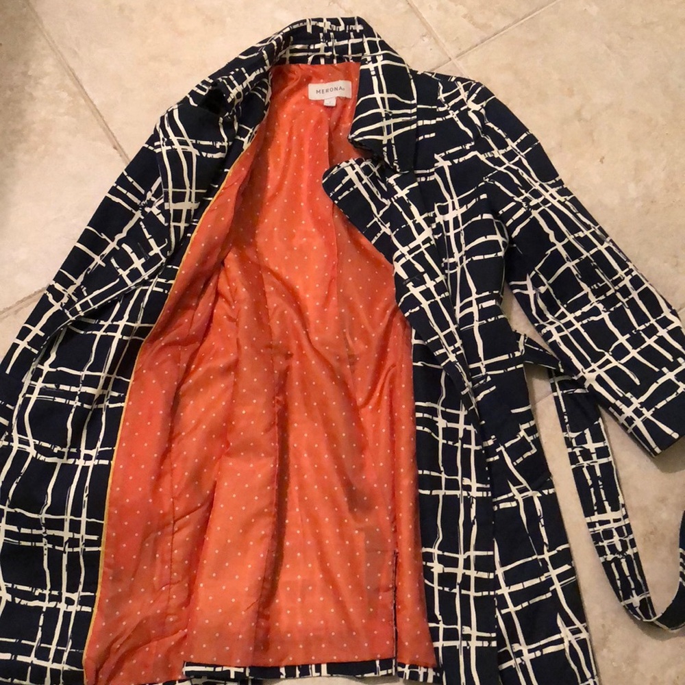 ❗️sold❗️Merona pattern trench coat - Picture 2 of 6